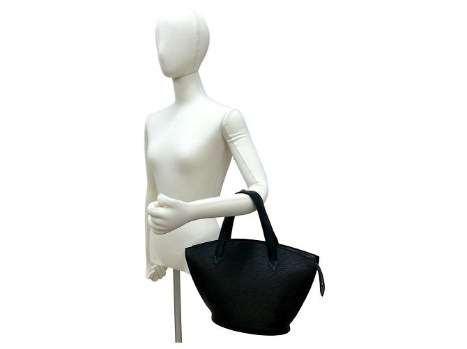 Bolsa de mão Louis Vuitton Saint Jacques em couro Epi Preto - vista 2
