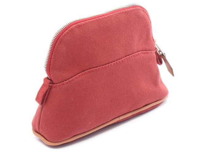 Pochette Bolide 15 Mini di Hermès Marrone Rosso Bordò - vista 2