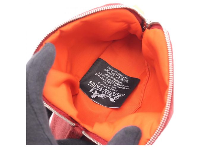 Pochette Bolide 15 Mini di Hermès Marrone Rosso Bordò - vista 3