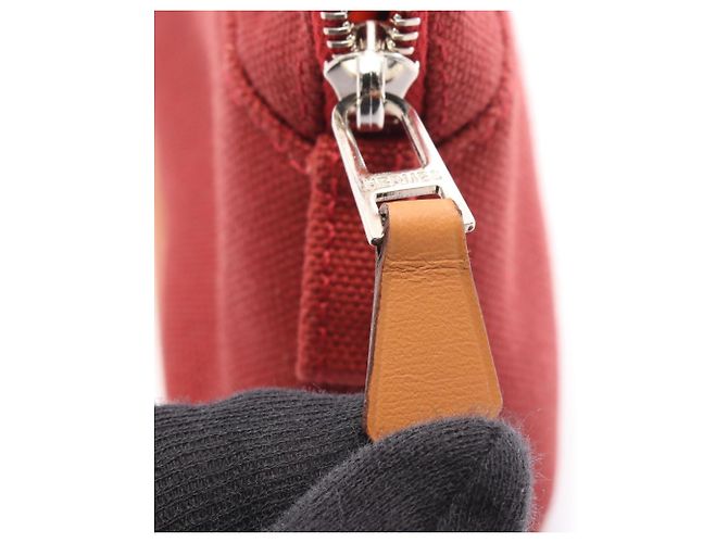 Pochette Bolide 15 Mini di Hermès Marrone Rosso Bordò - vista 6