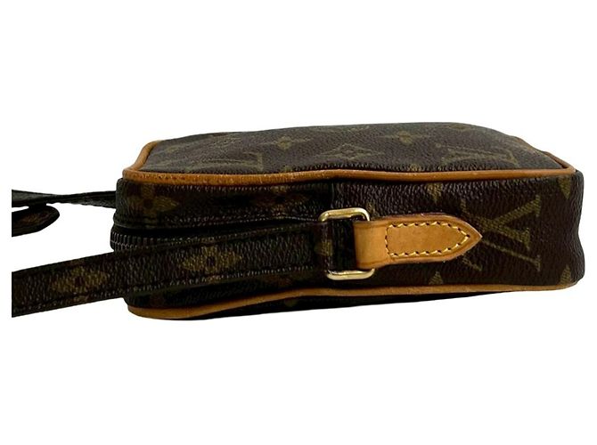 Borsa a Spalla Mini Danube in Pelle Monogram Louis Vuitton Marrone - vista 5