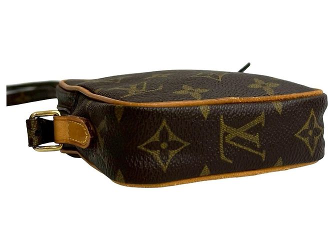 Borsa a Spalla Mini Danube in Pelle Monogram Louis Vuitton Marrone - vista 7