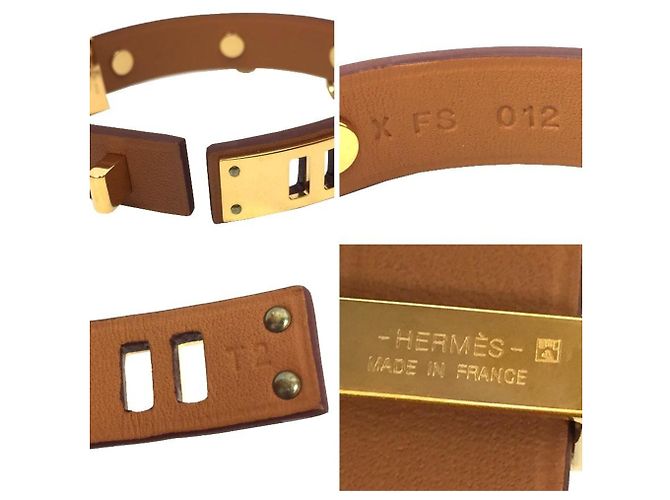 Pulseira de couro Hermès com charm Marrom - vista 3