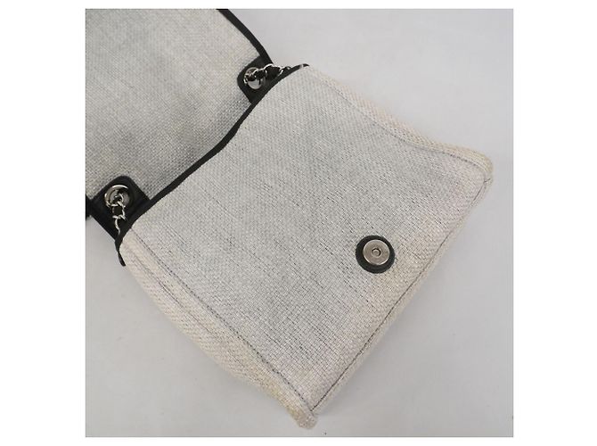Borsa a Spalla Chanel Deauville Bianco - vista 14