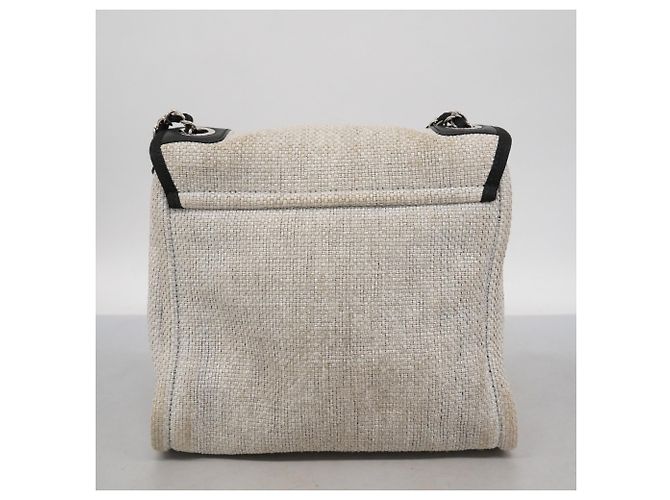 Borsa a Spalla Chanel Deauville Bianco - vista 15