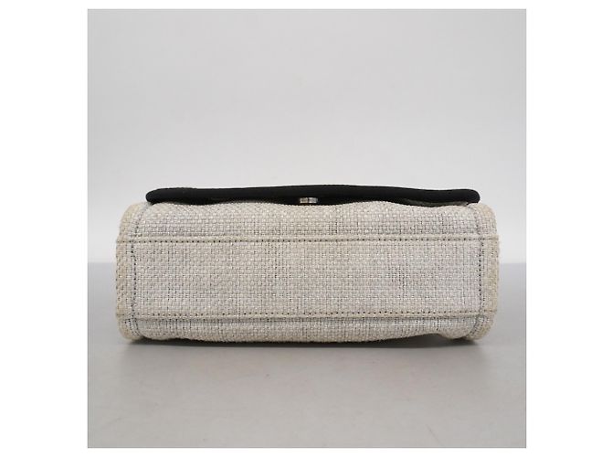 Borsa a Spalla Chanel Deauville Bianco - vista 3