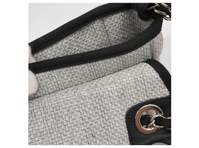 Borsa a Spalla Chanel Deauville Bianco - vista 9