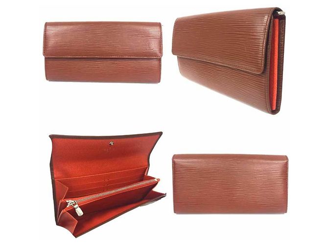Cartera Larga Epi Louis Vuitton Sarah M60321 Chocolate - vista 2