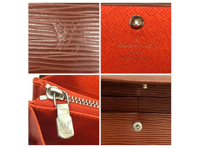 Cartera Larga Epi Louis Vuitton Sarah M60321 Chocolate - vista 3