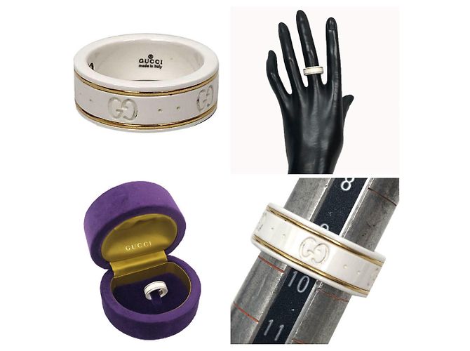 Anello Icon di Gucci in oro giallo e ceramica - vista 2