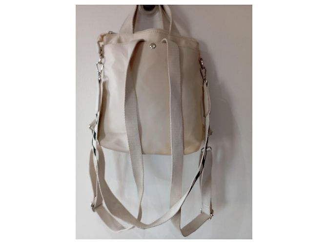 Sac à main Cynthia Rowley en toile beige - vue 3