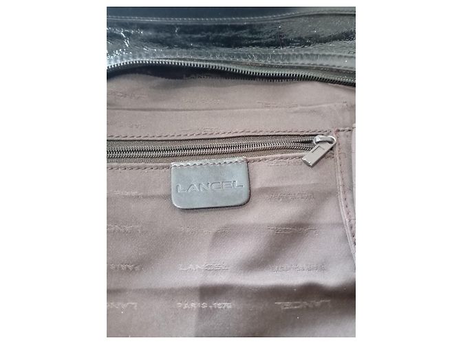 Borsa a Mano Lancel in Pelle Verniciata Nera Nero - vista 5