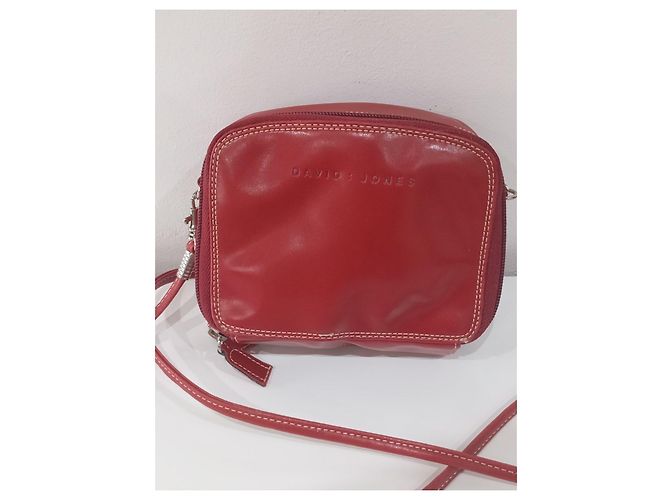 Autre Marque Piccola borsa a tracolla rossa in pelle David Jones Rosso - vista 4