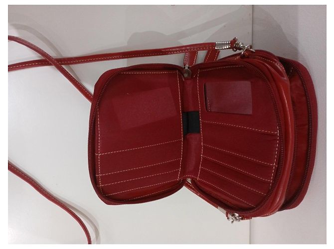 Autre Marque Piccola borsa a tracolla rossa in pelle David Jones Rosso - vista 6