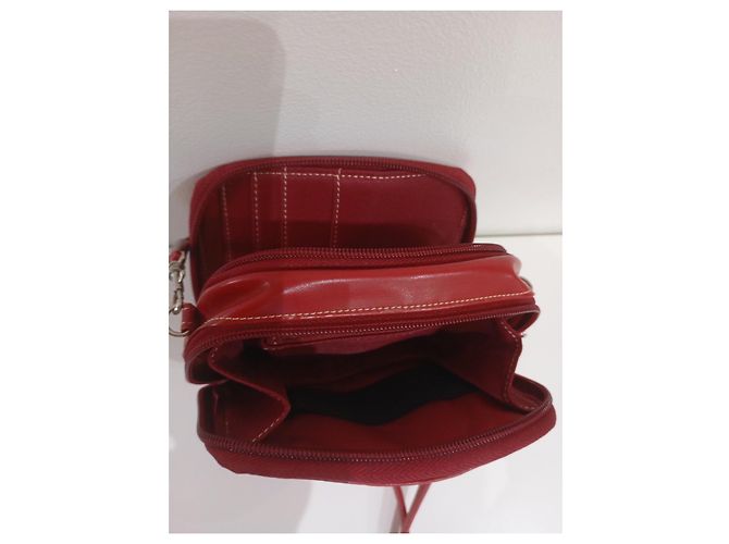 Autre Marque Piccola borsa a tracolla rossa in pelle David Jones Rosso - vista 7