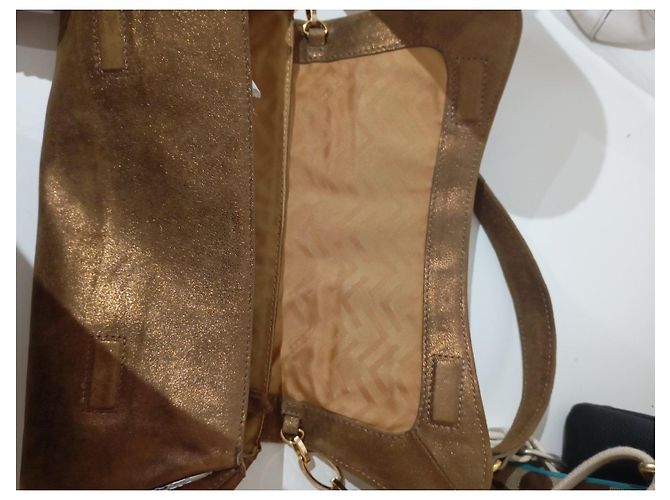 Autre Marque Borsa in pelle e camoscio Marrone - vista 4