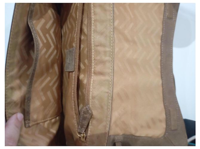 Autre Marque Borsa in pelle e camoscio Marrone - vista 5