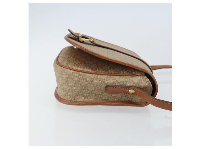 Céline Celine Vintage Macadam Canvas et Cuir Beige - vue 3