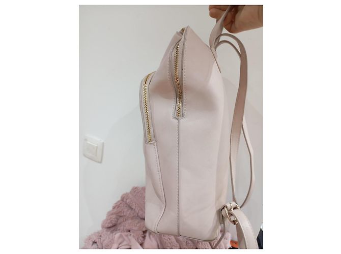 Autre Marque Helle Rosa Leder-Rucksack Pink - Ansicht 3