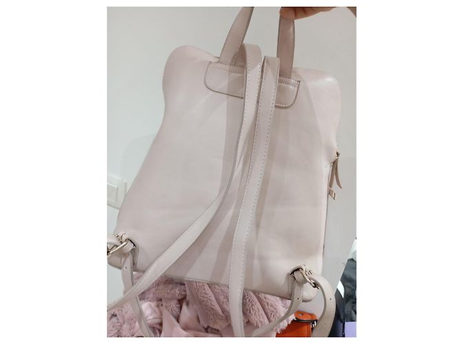 Autre Marque Helle Rosa Leder-Rucksack Pink - Ansicht 4