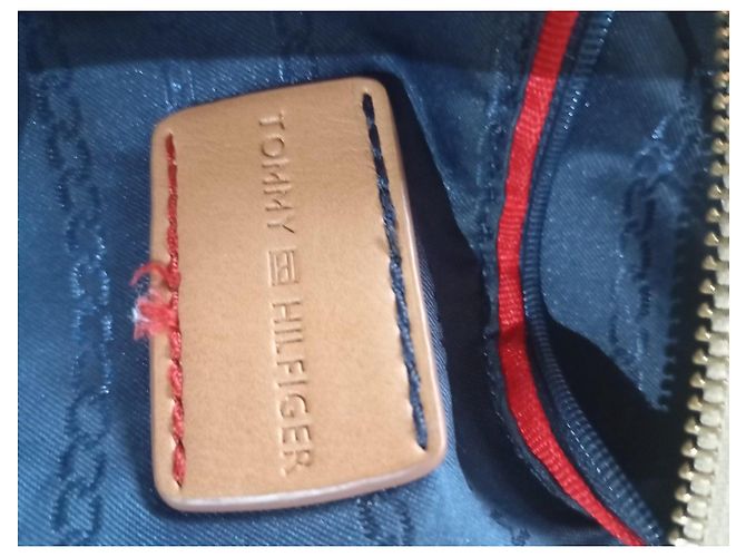 Borsa a Spalla Tommy Hilfiger Monogramma Beige e Pelle Marrone - vista 9