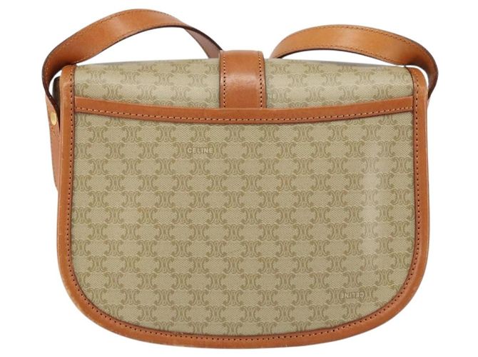 Céline Celine Vintage Macadam Tela e Pelle Beige - vista 2