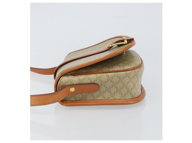 Céline Celine Vintage Macadam Tela e Pelle Beige - vista 3