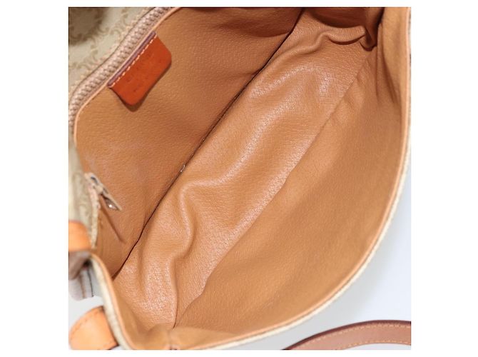 Céline Celine Vintage Macadam Tela e Pelle Beige - vista 5