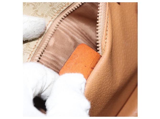 Céline Celine Vintage Macadam Tela e Pelle Beige - vista 7