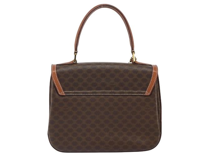 Céline Celine Vintage Umhängetasche aus beschichtetem Macadam-Canvas mittel Braun - Ansicht 2