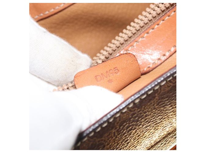 Céline Celine Vintage Umhängetasche aus beschichtetem Macadam-Canvas mittel Braun - Ansicht 6