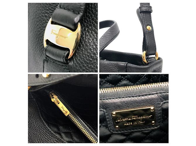 Borsa a mano/spalla Vara Salvatore Ferragamo Nero - vista 3