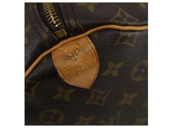 Borsa Keepall Louis Vuitton in tela Monogram 55 Marrone - vista 6
