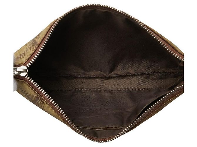 Timeless Bolso de lona y cuero de la nueva línea de viaje de Chanel Castaño Caqui - vista 6