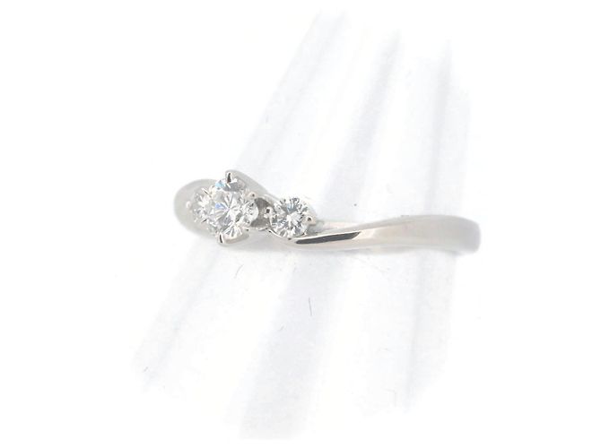 Autre Marque Anel de diamante Royal Asscher PT900 Prata - vista 2