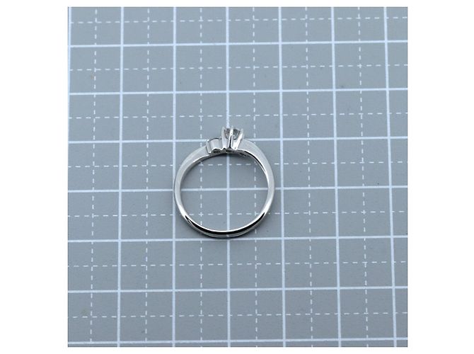 Autre Marque Anel de diamante Royal Asscher PT900 Prata - vista 6