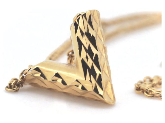 Collana V Essenziale Louis Vuitton D'oro - vista 5