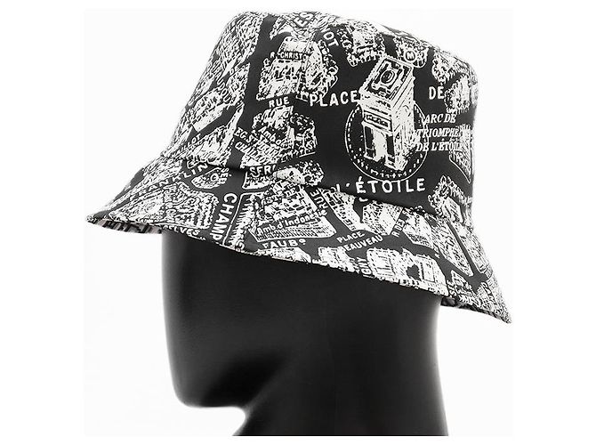 Cappello bucket Oblique Trotter Christian Dior Nero Bianco Beige Arancione - vista 2