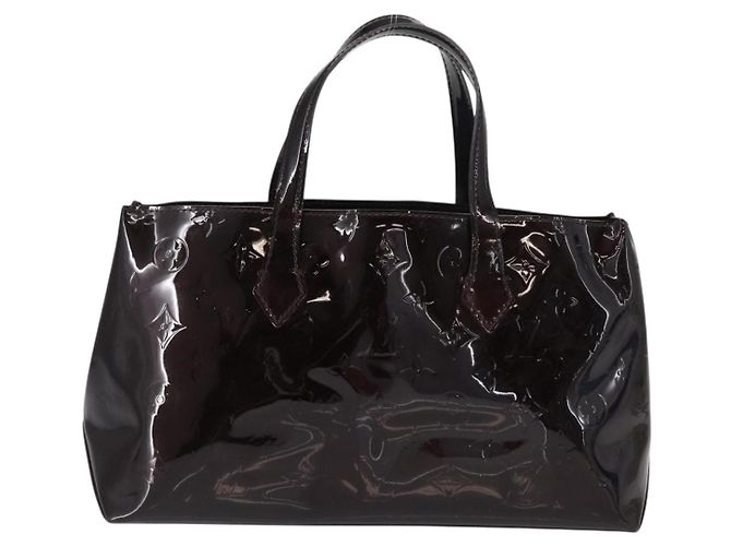 Borsa Louis Vuitton Wilshire Monogram Vernis PM Porpora - vista 2