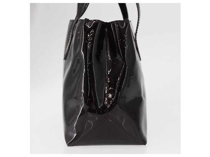 Borsa Louis Vuitton Wilshire Monogram Vernis PM Porpora - vista 4