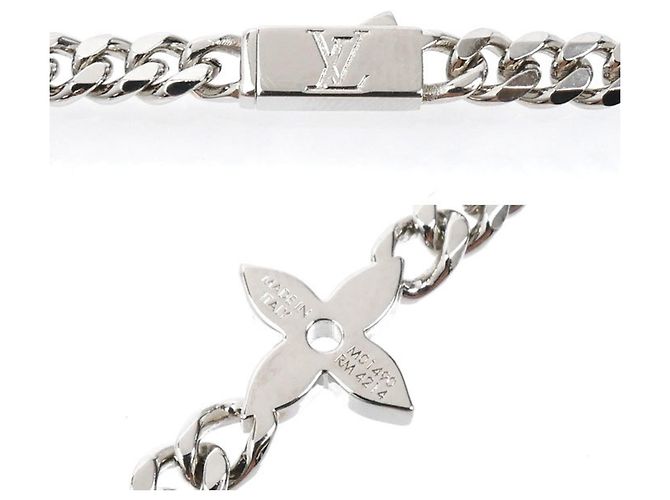 Colar Monograma Louis Vuitton Prata - vista 4