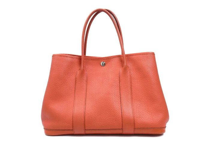 Borsa Hermès Garden 36 in rosso arancione - vista 2