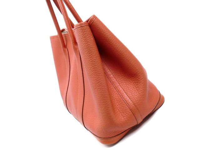 Borsa Hermès Garden 36 in rosso arancione - vista 3