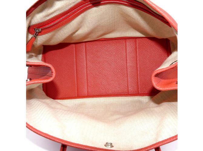 Borsa Hermès Garden 36 in rosso arancione - vista 5