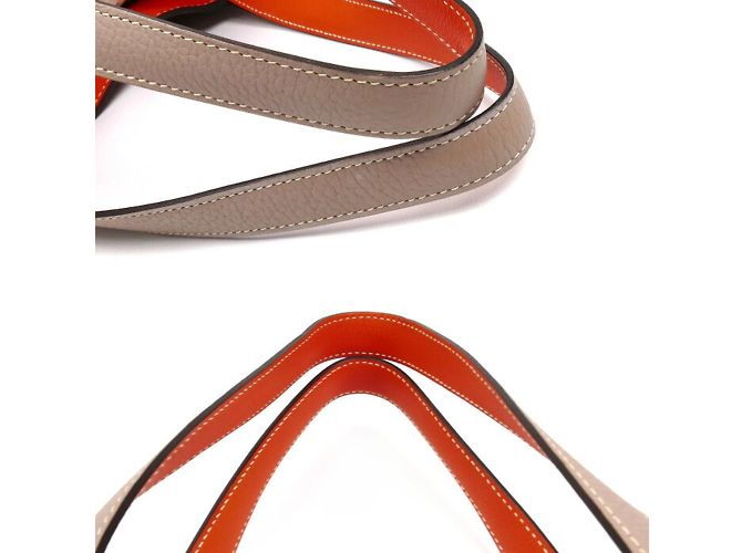 Hermès Double Sens 28 Tote Bag Beige Orange - Ansicht 5