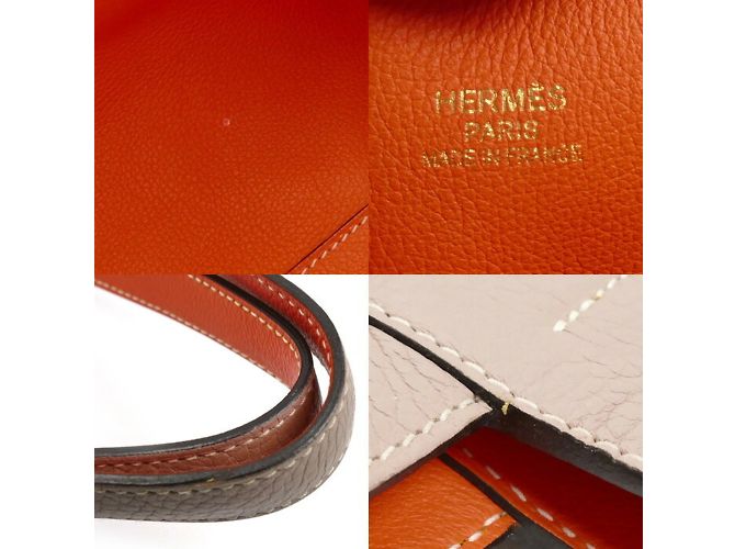 Hermès Double Sens 28 Tote Bag Beige Orange - Ansicht 6