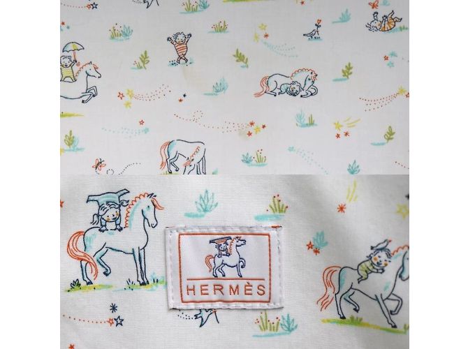 Borsa Tote Cabriole Brunatier di Hermès per Donne Marrone Blu - vista 8