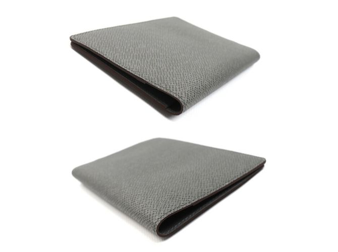 Funda para pasaporte de cuero Taiga Louis Vuitton Castaño - vista 3