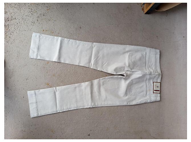 Jeans Gucci de Tiro Bajo Beige Crema Crudo - vista 6