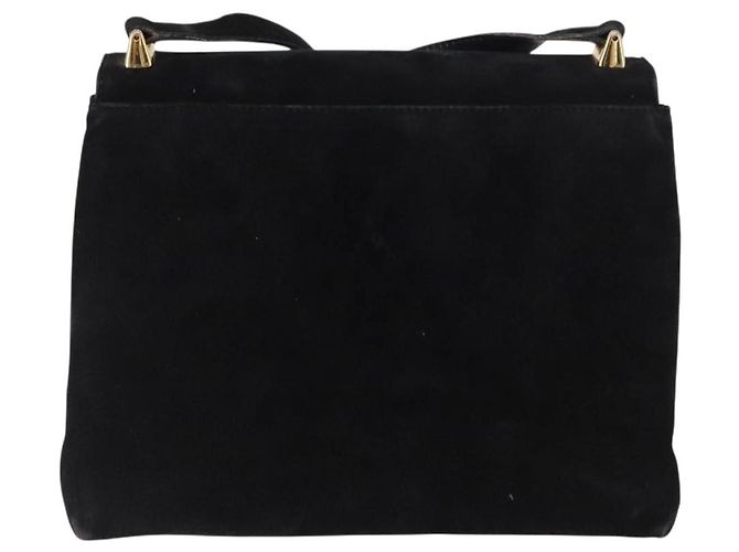 Salvatore Ferragamo Gancini Suede Nero - vista 2